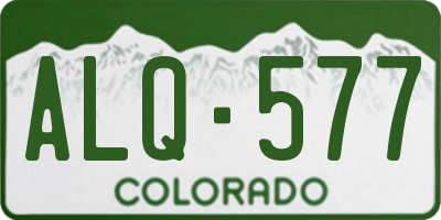CO license plate ALQ577