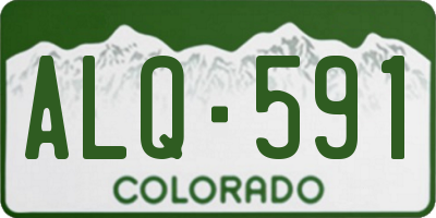 CO license plate ALQ591