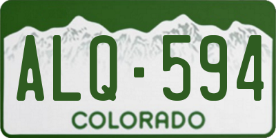 CO license plate ALQ594