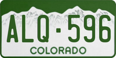 CO license plate ALQ596