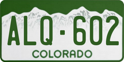 CO license plate ALQ602