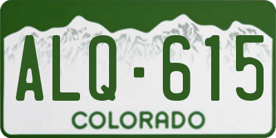 CO license plate ALQ615