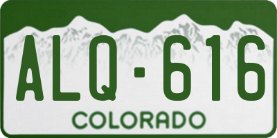 CO license plate ALQ616