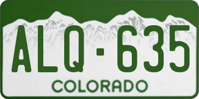 CO license plate ALQ635