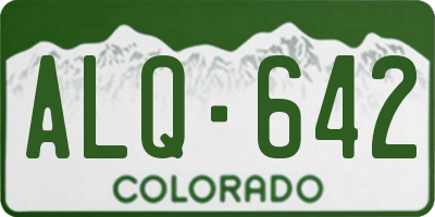 CO license plate ALQ642