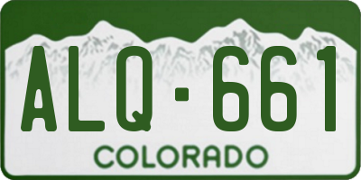 CO license plate ALQ661