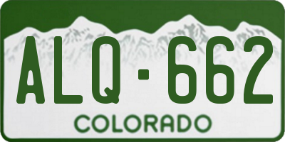 CO license plate ALQ662