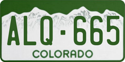 CO license plate ALQ665