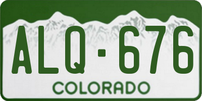 CO license plate ALQ676