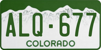 CO license plate ALQ677