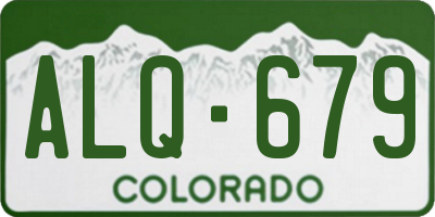 CO license plate ALQ679