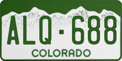 CO license plate ALQ688
