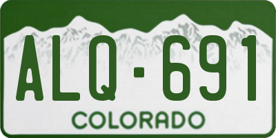 CO license plate ALQ691