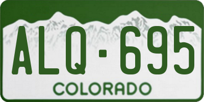 CO license plate ALQ695