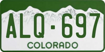 CO license plate ALQ697