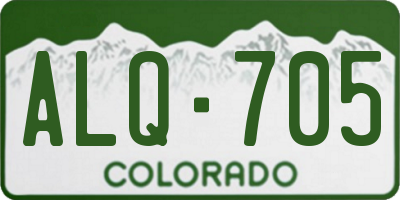 CO license plate ALQ705