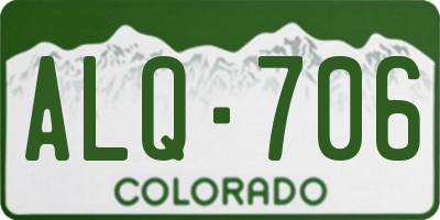CO license plate ALQ706