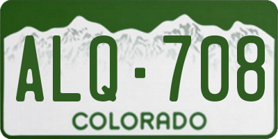 CO license plate ALQ708