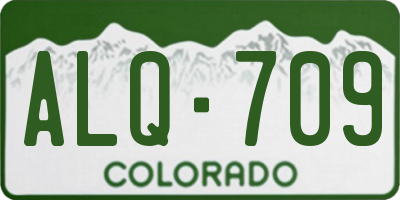 CO license plate ALQ709