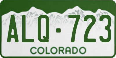 CO license plate ALQ723