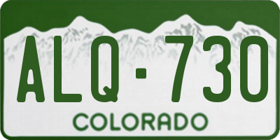 CO license plate ALQ730