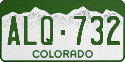 CO license plate ALQ732