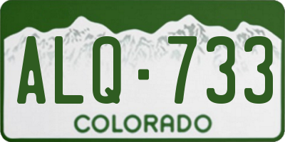 CO license plate ALQ733