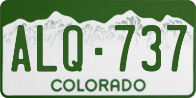 CO license plate ALQ737