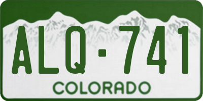 CO license plate ALQ741