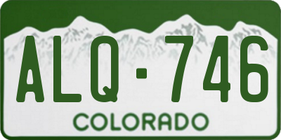 CO license plate ALQ746