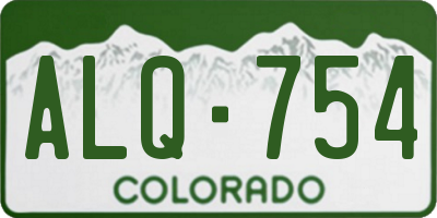 CO license plate ALQ754