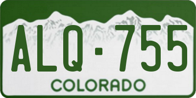 CO license plate ALQ755