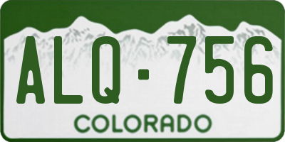 CO license plate ALQ756