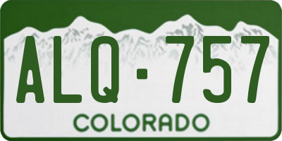 CO license plate ALQ757