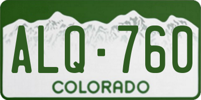 CO license plate ALQ760