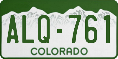 CO license plate ALQ761