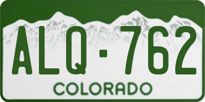 CO license plate ALQ762