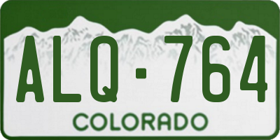 CO license plate ALQ764