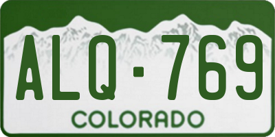 CO license plate ALQ769