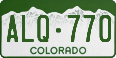 CO license plate ALQ770