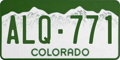 CO license plate ALQ771