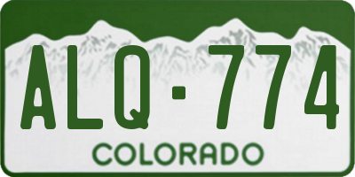 CO license plate ALQ774