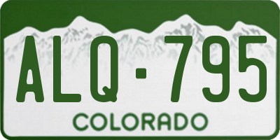 CO license plate ALQ795