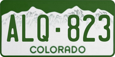 CO license plate ALQ823