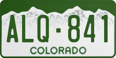 CO license plate ALQ841