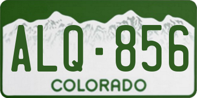 CO license plate ALQ856