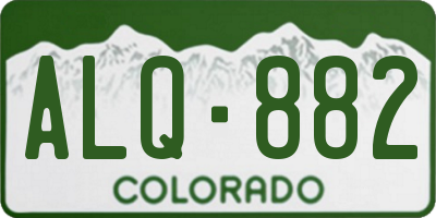 CO license plate ALQ882