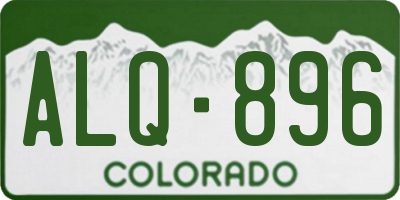 CO license plate ALQ896