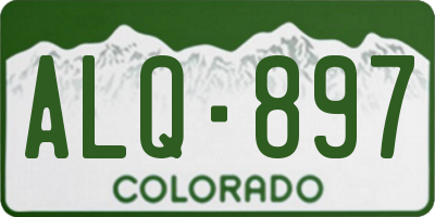 CO license plate ALQ897