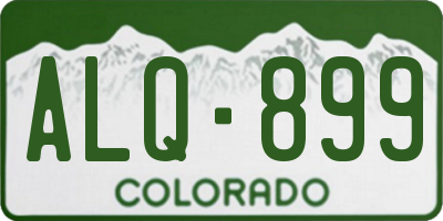 CO license plate ALQ899